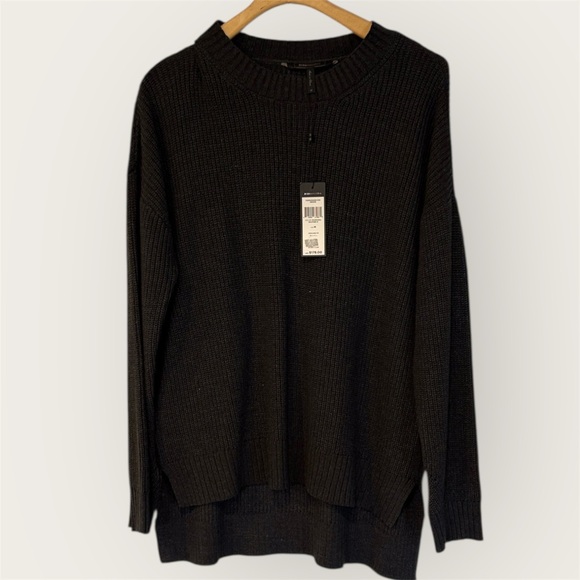 BCBGMaxAzria Charcoal Knit Sweater M - Picture 1 of 5